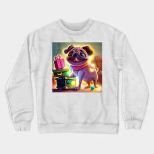 Cute Pug Drawing Crewneck Sweatshirt